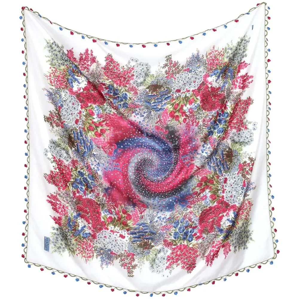 Tulbent Scarf Handmade Crochet Detailing NWOT